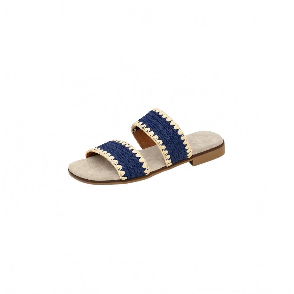 NEW CHARLESTON SHOE CO. women's majorca sandal in navy jute